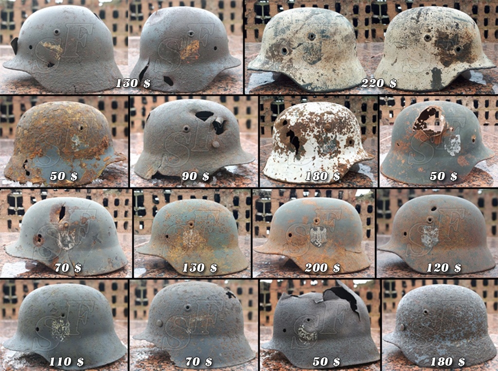 Helmets from Stalingrad and Koenigsberg