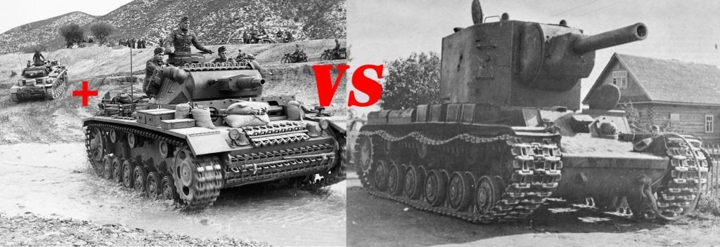 2 Panzer III vs KV-2