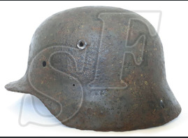 German helmet М40 from airfield Pitomnik (Stalingrad region)