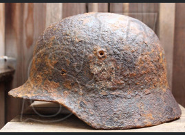 German helmet M40 from Stalingrad region