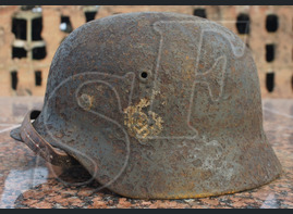 German helmet M40 / from Kalach-na-Donu, Stalingrad region