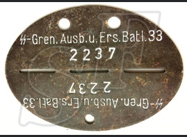 Dog tag SS-Gren.Ausb.u.Ers.Batl.33