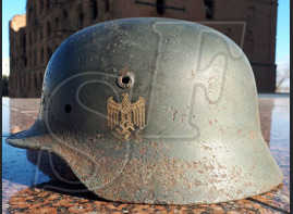 German helmet M35, Wehrmacht / from Stalingrad