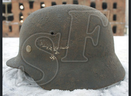 German helmet M40, Luftwaffe / from Stalingrad
