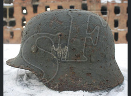 German helmet M35, Wehrmacht / from Stalingrad