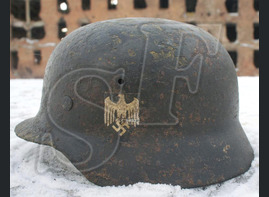 German helmet M40, Wehrmacht / from Stalingrad