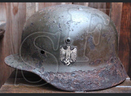 Helmet M35 DD, Wehrmacht / from Leningrad