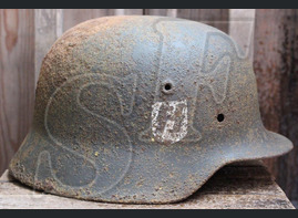 Helmet of Waffen SS, M40 ET64 / from Leningrad