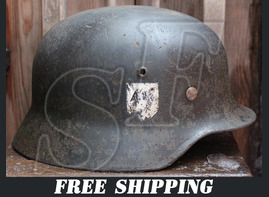 Helmet M35 Q66, Waffen SS / from Leningrad