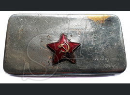 Cigarette case of Red army soldier