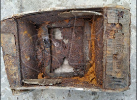 Remains of a German photo camera