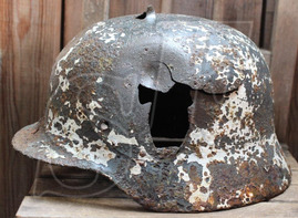 German winter camo helmet М40 / from Novgorod