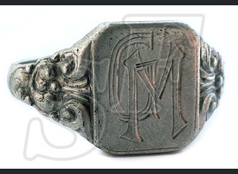 German ring with initials