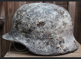 Winter camo Wehrmacht helmet M35 / from Pskov
