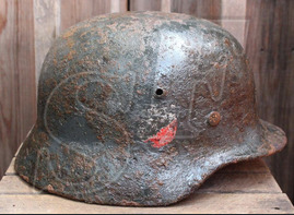 Wehrmacht helmet M35 / from Koenigsberg