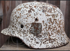 German winter camo helmet M40 / from Novgorod