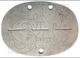Dogtag 1.Art.Ers.Abt.9 / from Stalingrad