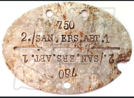 Dogtag 2./SAN.ERS.ABT.1 / from Stalingrad