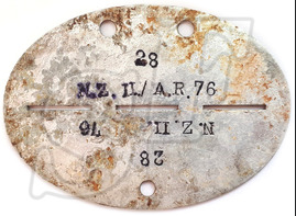 Dogtag N.Z.II./A.R.76 / from Stalingrad