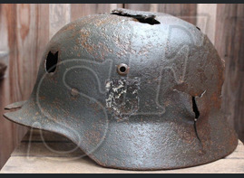 Wehrmacht helmet M35 / from Velikie Luki