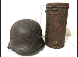 Steel helmet M40 + Gasmask from Orlovka