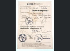 Certificate of unfitness for military service [Ausmusterungsschein] 3 Reich