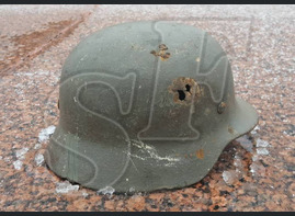 Steel helmet M40 from village of Novaya Nadezhda