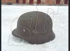 German steel helmet M40 from village of Orlovka