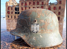 German steel helmet M35 from Stalingrad