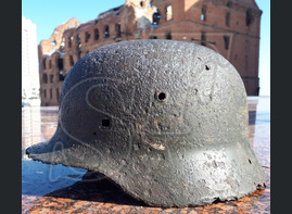 German steel helmet M35 from village Novaya Nadegda