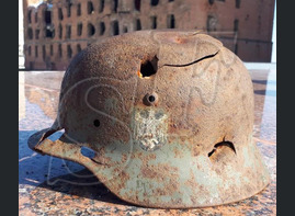 German steel helmet M35 from airfield Pitomnik