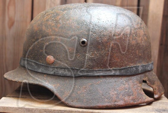 German helmet M35 from Stalingrad region