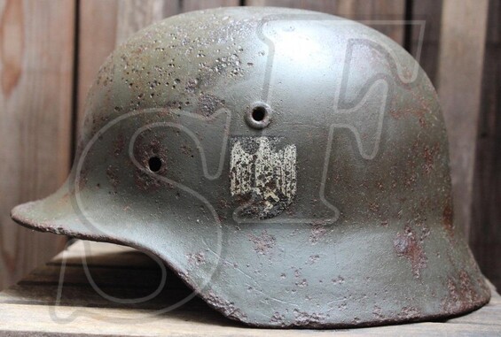 German helmet M40 from Novgorod region