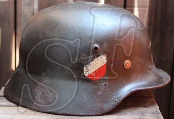 German helmet М35 from village Zapadnovka