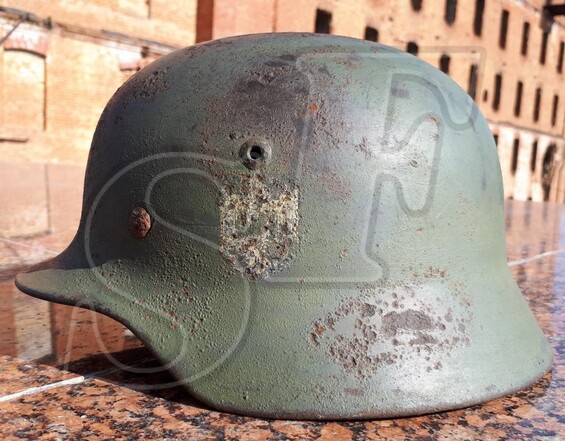 German steel helmet M35 from village Vertyachiy