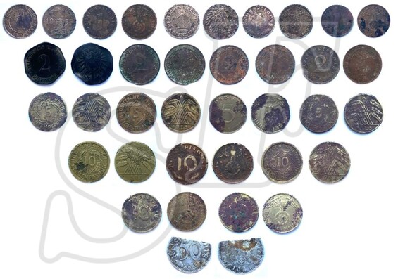 German coin set (19 coins)