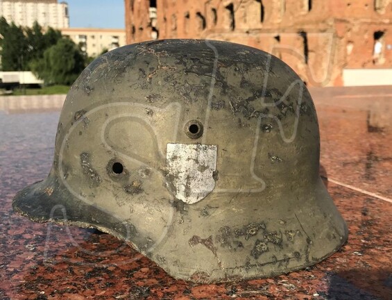 German helmet М40 from German helmet М35 from Veliky Novgorod