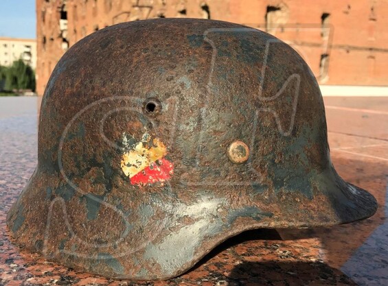 German helmet М35 from Veliky Novgorod
