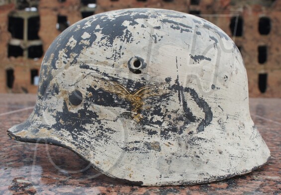 German helmet M40 / village Orlovka, Stalingrad region