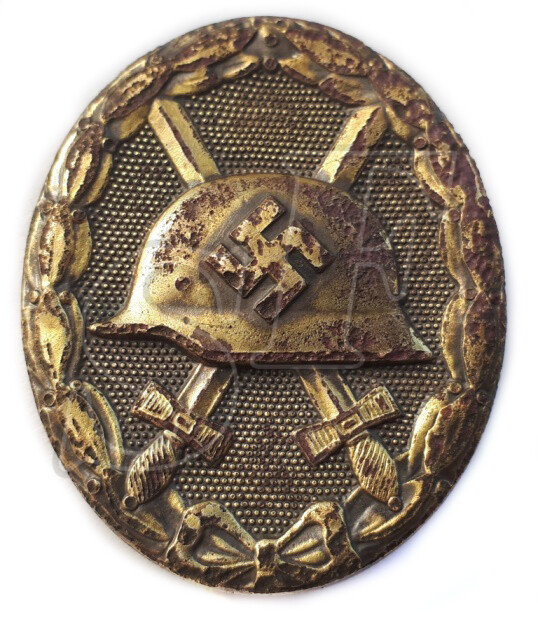 Wound badge in gold
