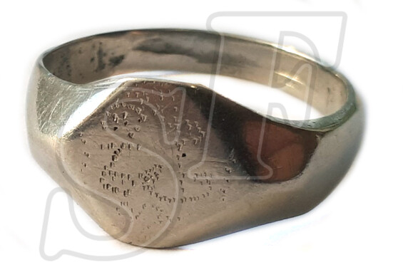 Silver ring with initials, 3 Reich / Stalingrad