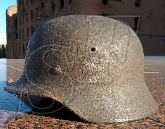 German helmet M40, Wehrmacht / from Stalingrad