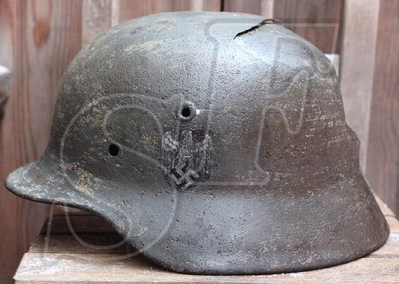 German helmet М40, Wehrmacht / from Karelia