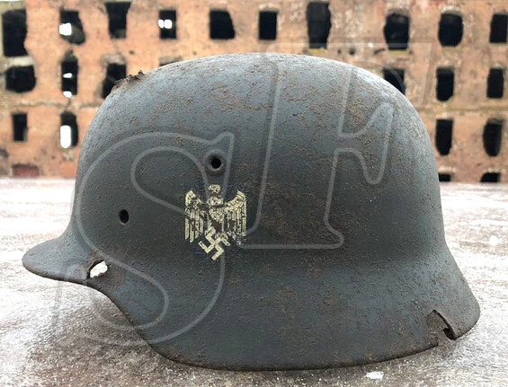 Helmet M40, Wehrmacht / from Leningrad