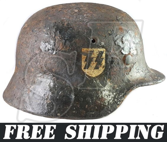 Helmet M40 Waffen SS / from Demyansk Pocket