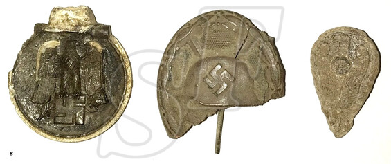 Eastern Front Medal + Wound Badge + Badge WHW