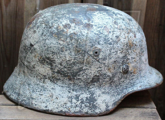 Winter camo helmet M40 / from Pskov