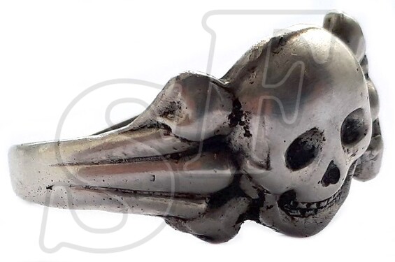 Silver skull ring, 3 Reich