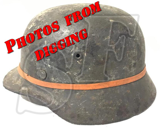 German helmet М40 / from Veliky Novgorod
