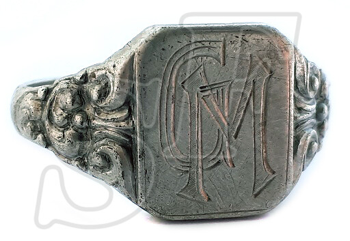 German ring with initials